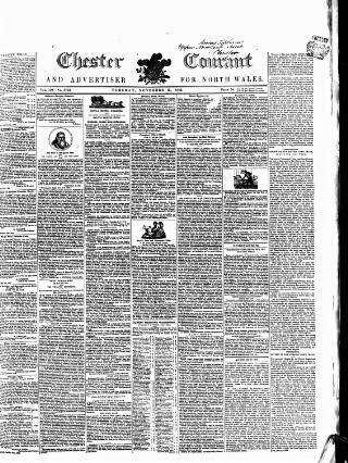 cover page of Chester Courant published on November 15, 1842