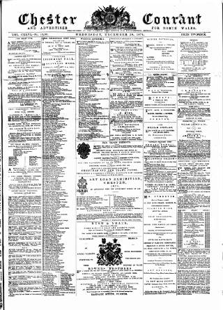 cover page of Chester Courant published on December 30, 1874