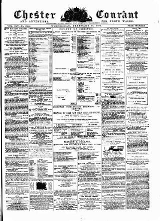 cover page of Chester Courant published on February 28, 1883