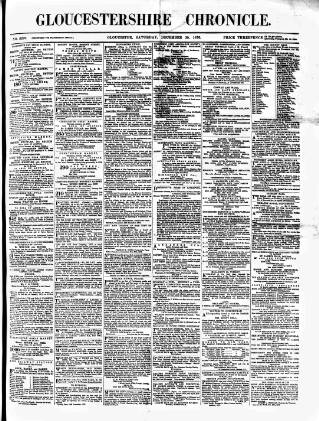 cover page of Gloucestershire Chronicle published on December 30, 1876