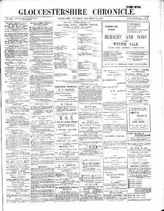 cover page of Gloucestershire Chronicle published on December 30, 1905