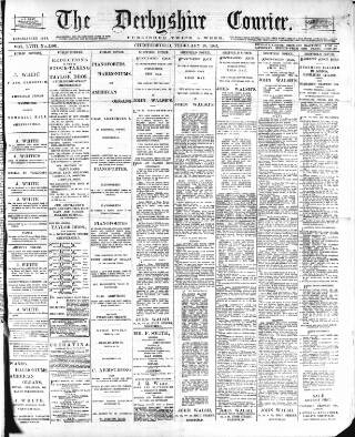 cover page of Derbyshire Courier published on February 28, 1885