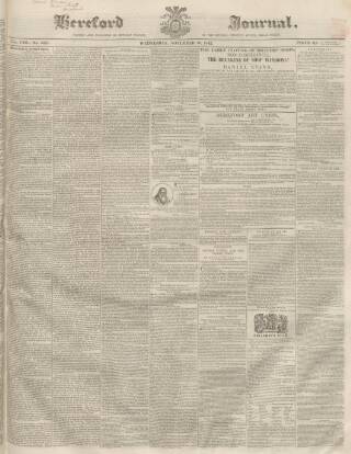 cover page of Hereford Journal published on November 30, 1842