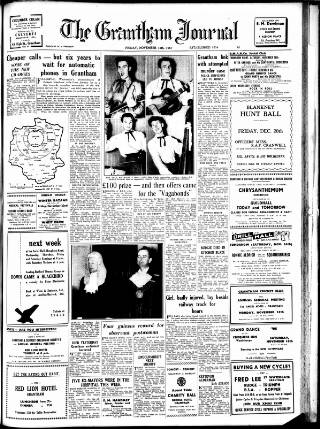 cover page of Grantham Journal published on November 15, 1957