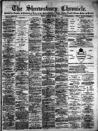 cover page of Shrewsbury Chronicle published on December 30, 1898