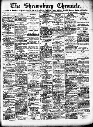 cover page of Shrewsbury Chronicle published on September 18, 1903