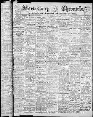cover page of Shrewsbury Chronicle published on February 28, 1913