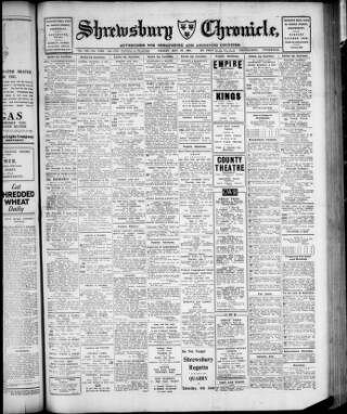 cover page of Shrewsbury Chronicle published on May 29, 1931