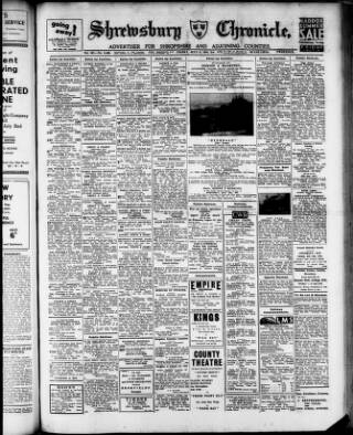 cover page of Shrewsbury Chronicle published on July 6, 1934