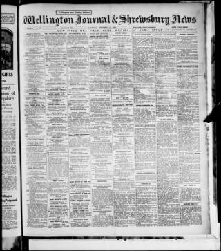 cover page of Wellington Journal published on December 30, 1939