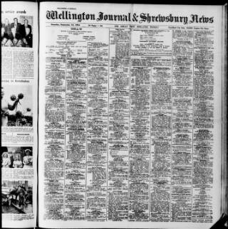 cover page of Wellington Journal published on September 18, 1954