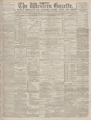 cover page of Western Gazette published on July 6, 1888