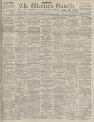 cover page of Western Gazette published on September 18, 1891