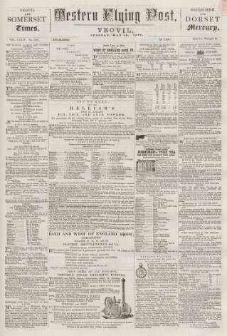 cover page of Sherborne Mercury published on May 29, 1860