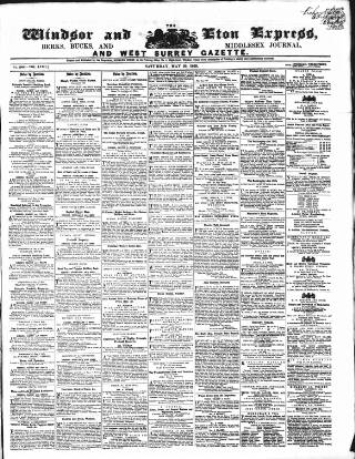 cover page of Windsor and Eton Express published on May 29, 1869