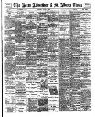 cover page of Herts Advertiser published on July 6, 1901