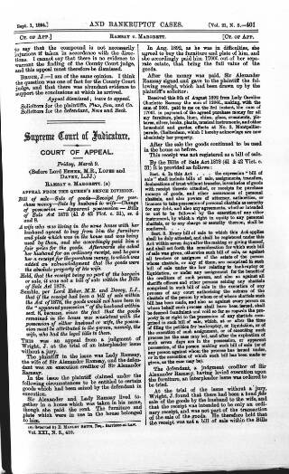 cover page of County Courts Chronicle published on September 1, 1894