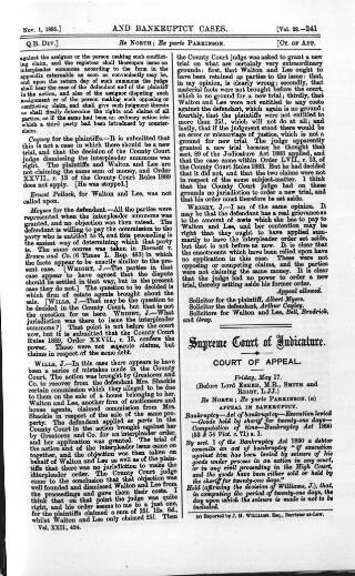 cover page of County Courts Chronicle published on November 1, 1895