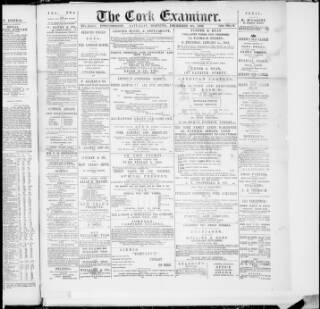 cover page of Cork Examiner published on December 30, 1893