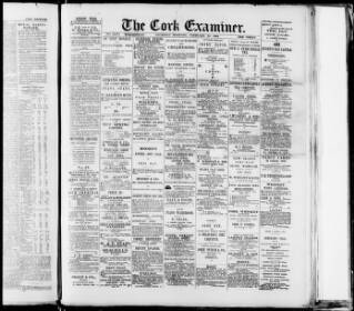cover page of Cork Examiner published on February 28, 1895