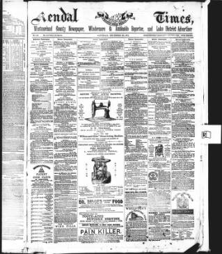 cover page of Kendal Mercury published on December 30, 1871