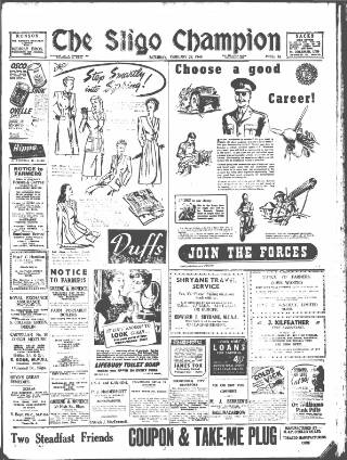 cover page of Sligo Champion published on February 28, 1948