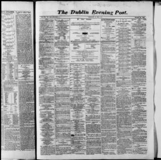 cover page of Dublin Evening Post published on May 29, 1873