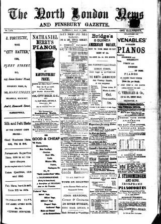 cover page of North London News published on May 29, 1886