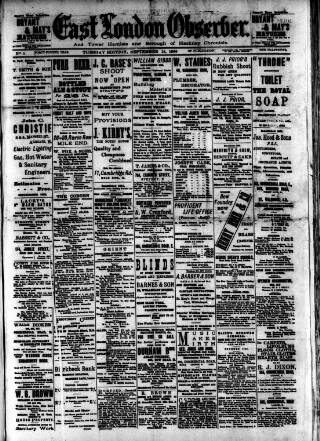 cover page of East London Observer published on September 18, 1900