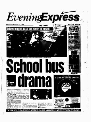 cover page of Aberdeen Evening Express published on November 15, 1995