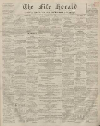 cover page of Fife Herald published on February 28, 1856