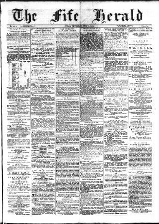 cover page of Fife Herald published on July 6, 1882