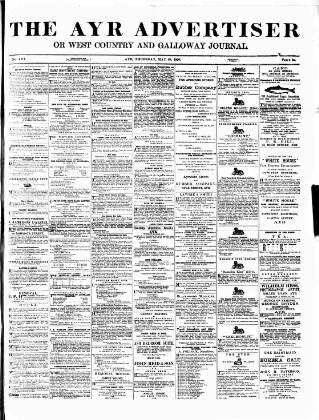 cover page of Ayr Advertiser published on May 29, 1890