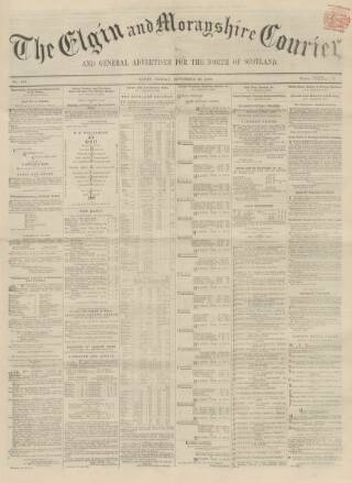 cover page of Elgin Courier published on November 30, 1866