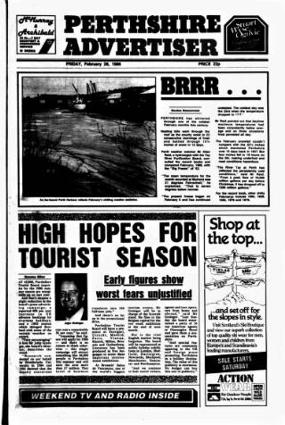 cover page of Perthshire Advertiser published on February 28, 1986