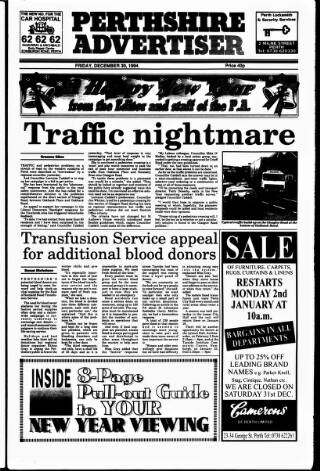 cover page of Perthshire Advertiser published on December 30, 1994