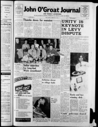 cover page of John o' Groat Journal published on February 28, 1975