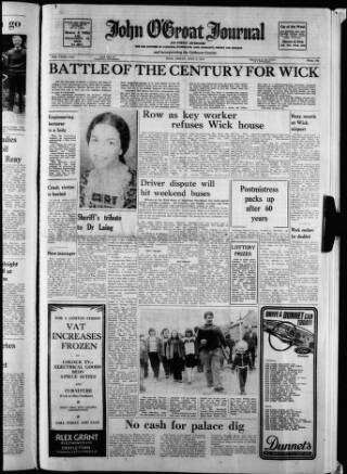 cover page of John o' Groat Journal published on July 6, 1979