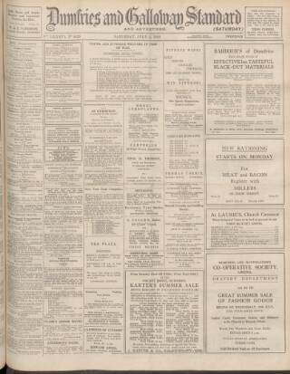 cover page of Dumfries and Galloway Standard published on July 6, 1940