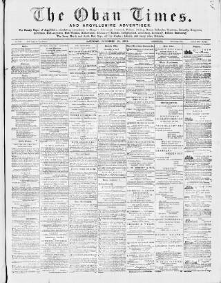 cover page of Oban Times and Argyllshire Advertiser published on November 30, 1895