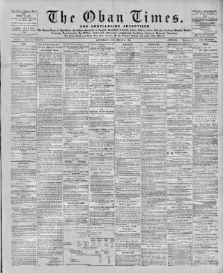 cover page of Oban Times and Argyllshire Advertiser published on November 15, 1902