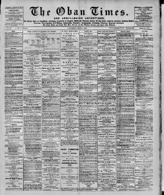 cover page of Oban Times and Argyllshire Advertiser published on July 6, 1912