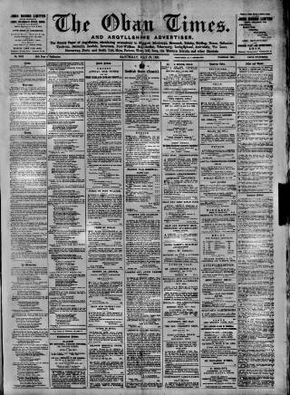cover page of Oban Times and Argyllshire Advertiser published on May 29, 1920