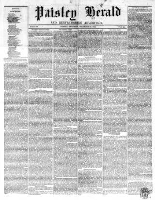 cover page of Paisley Herald and Renfrewshire Advertiser published on December 30, 1854