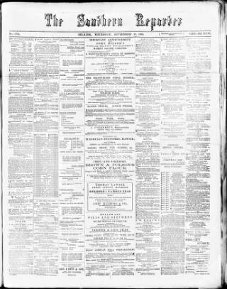 cover page of Southern Reporter published on September 18, 1890
