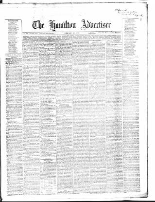 cover page of Hamilton Advertiser published on February 28, 1863