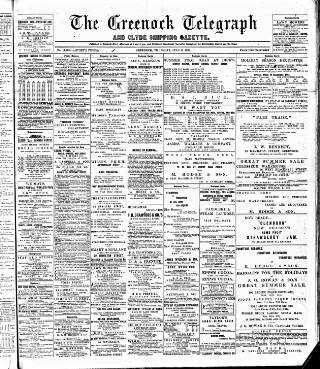 cover page of Greenock Telegraph and Clyde Shipping Gazette published on July 6, 1899