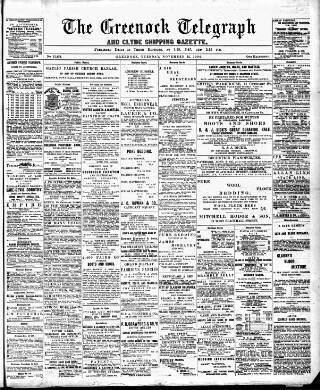 cover page of Greenock Telegraph and Clyde Shipping Gazette published on November 15, 1904