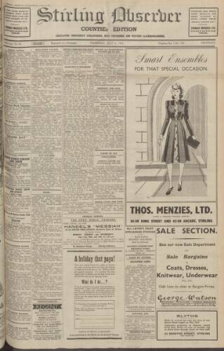 cover page of Stirling Observer published on July 6, 1944