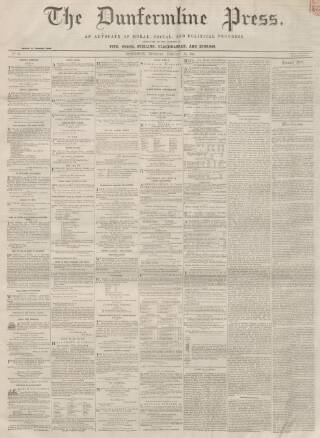 cover page of Dunfermline Press published on February 28, 1861